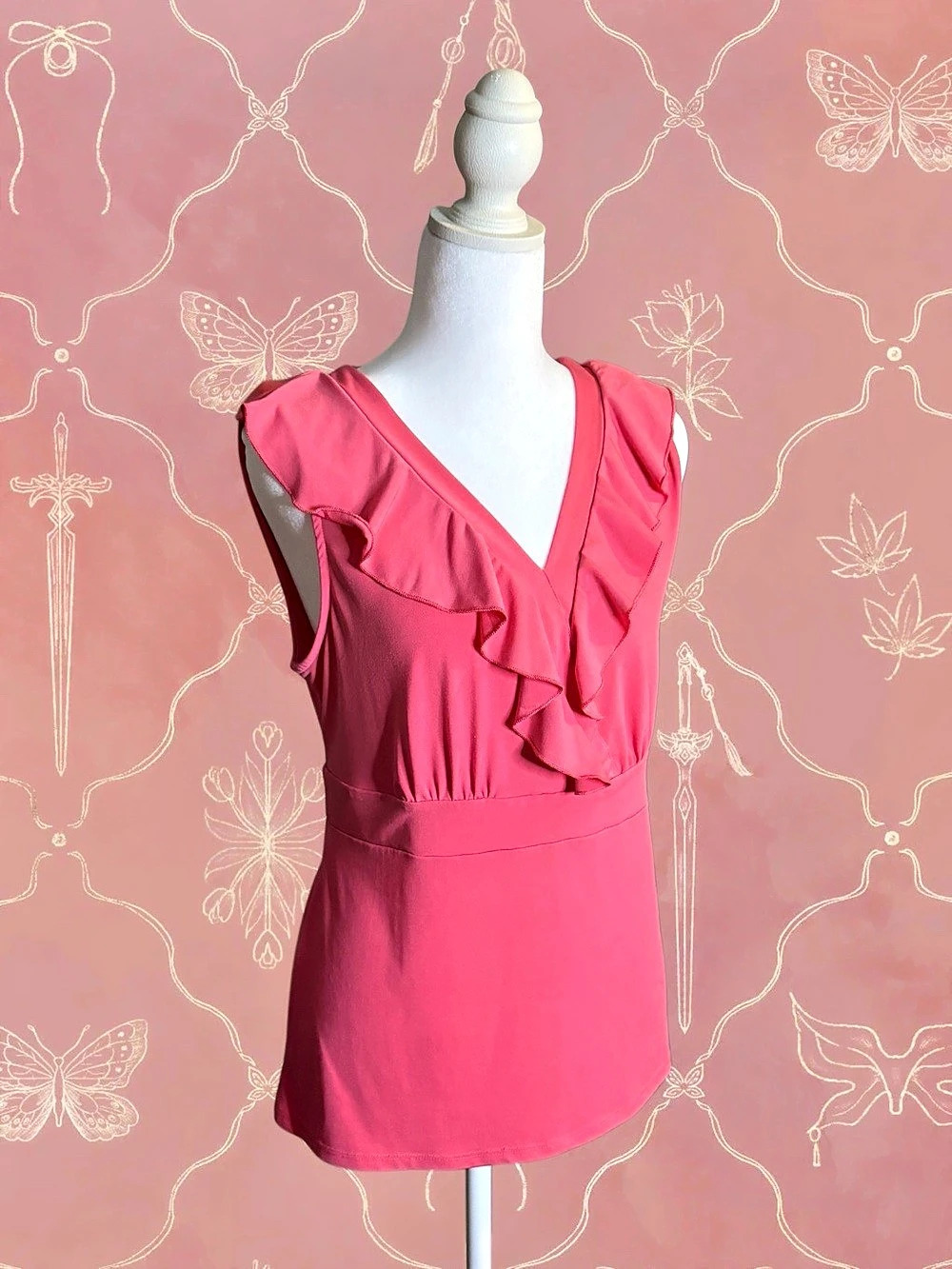 Pink Ruffle Blouse